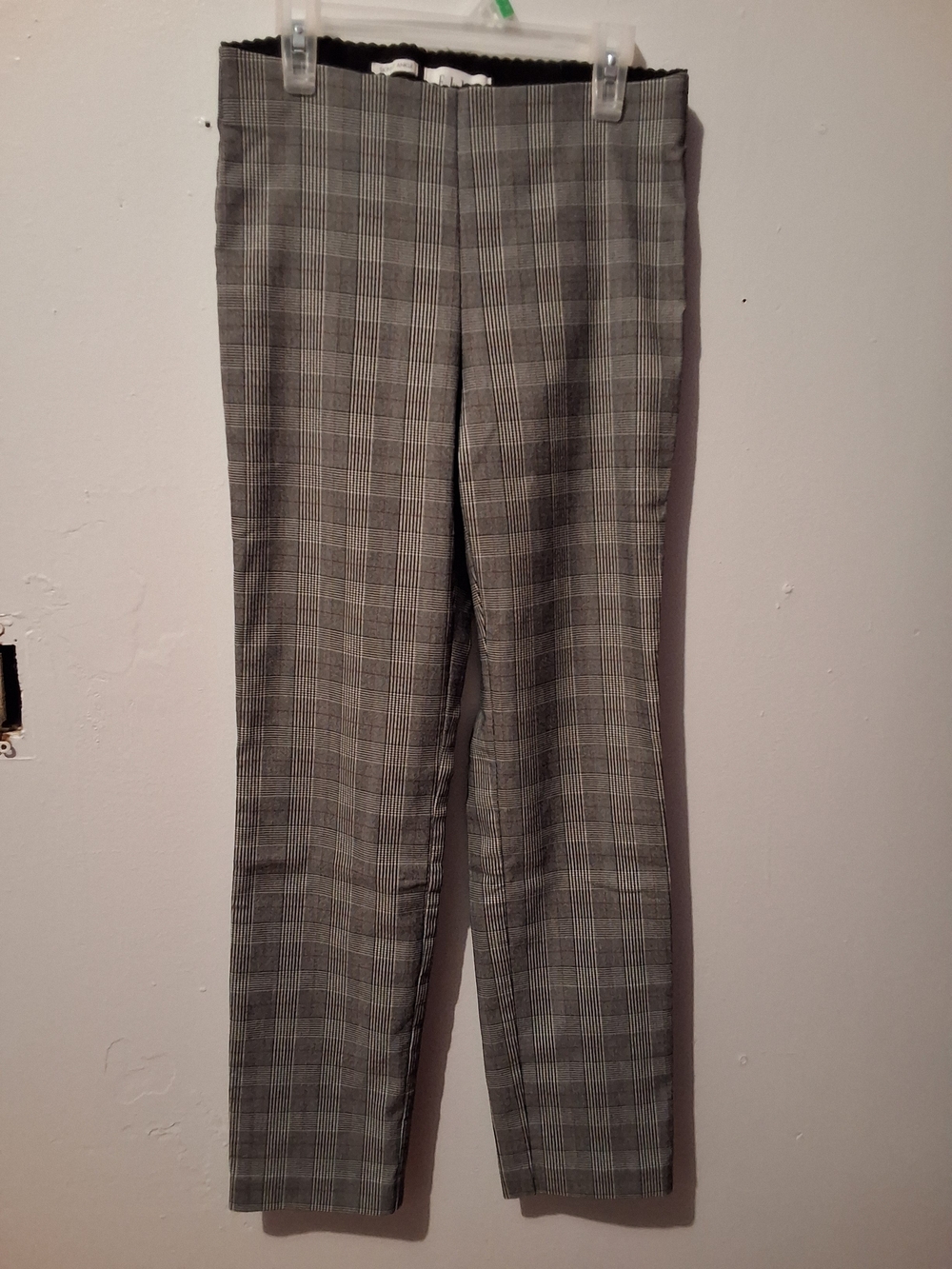 Elle Gray Plaid Women's Dress Trousers